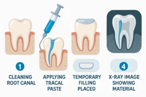مراحل استفاده از تراکال در درمان‌های دندانپزشکی- کبالت
