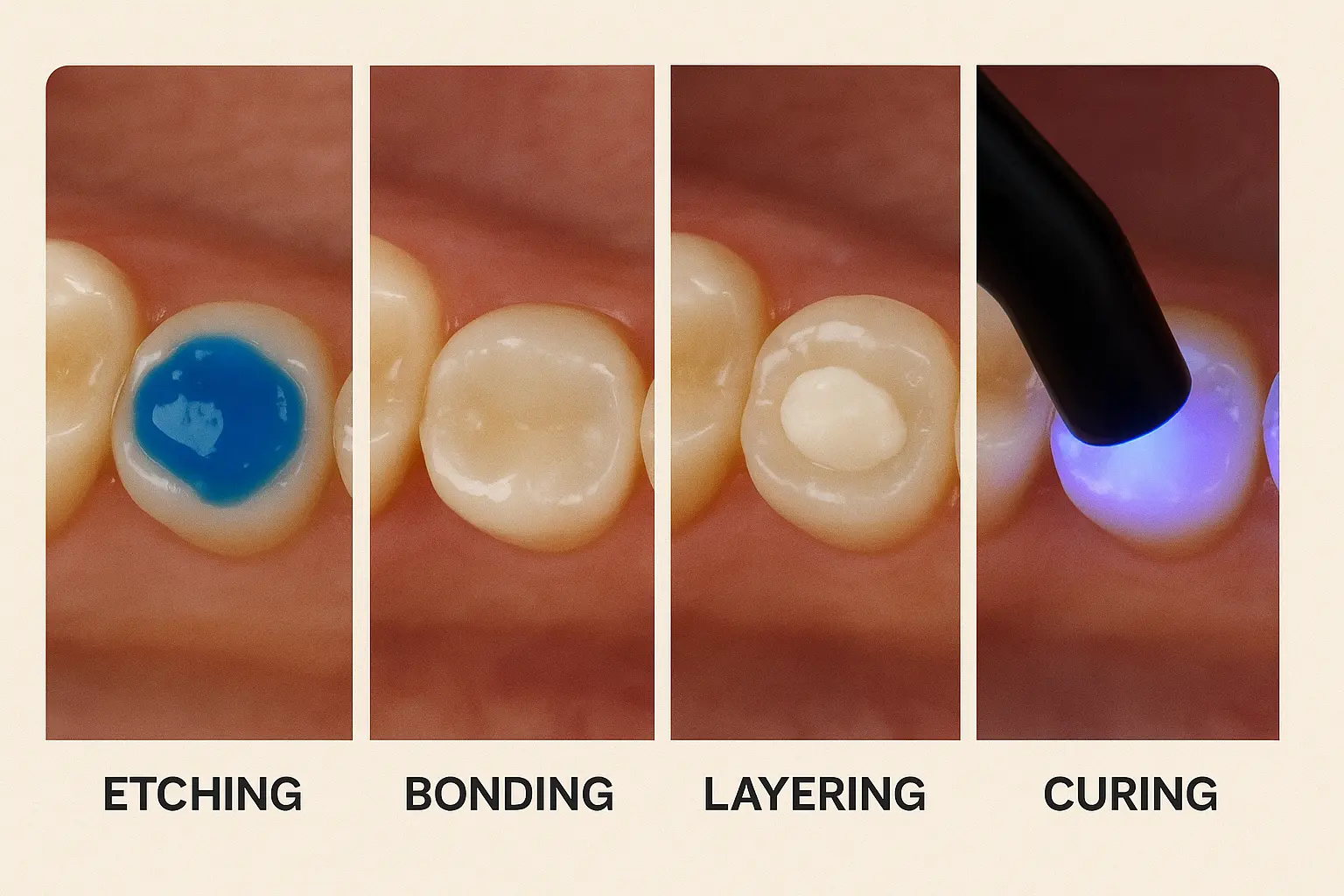 مراحل ترمیم دندان با کامپوزیت رزین | کبالت