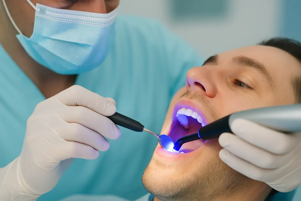 فرآیند باندینگ دندانی با نوردهی در کلینیک | کبالت