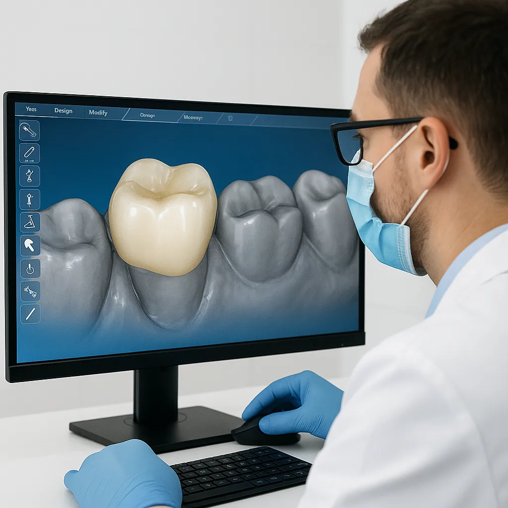 طراحی تاج دندانی با نرم‌افزار CAD در کلینیک دندان‌پزشکی | کبالت